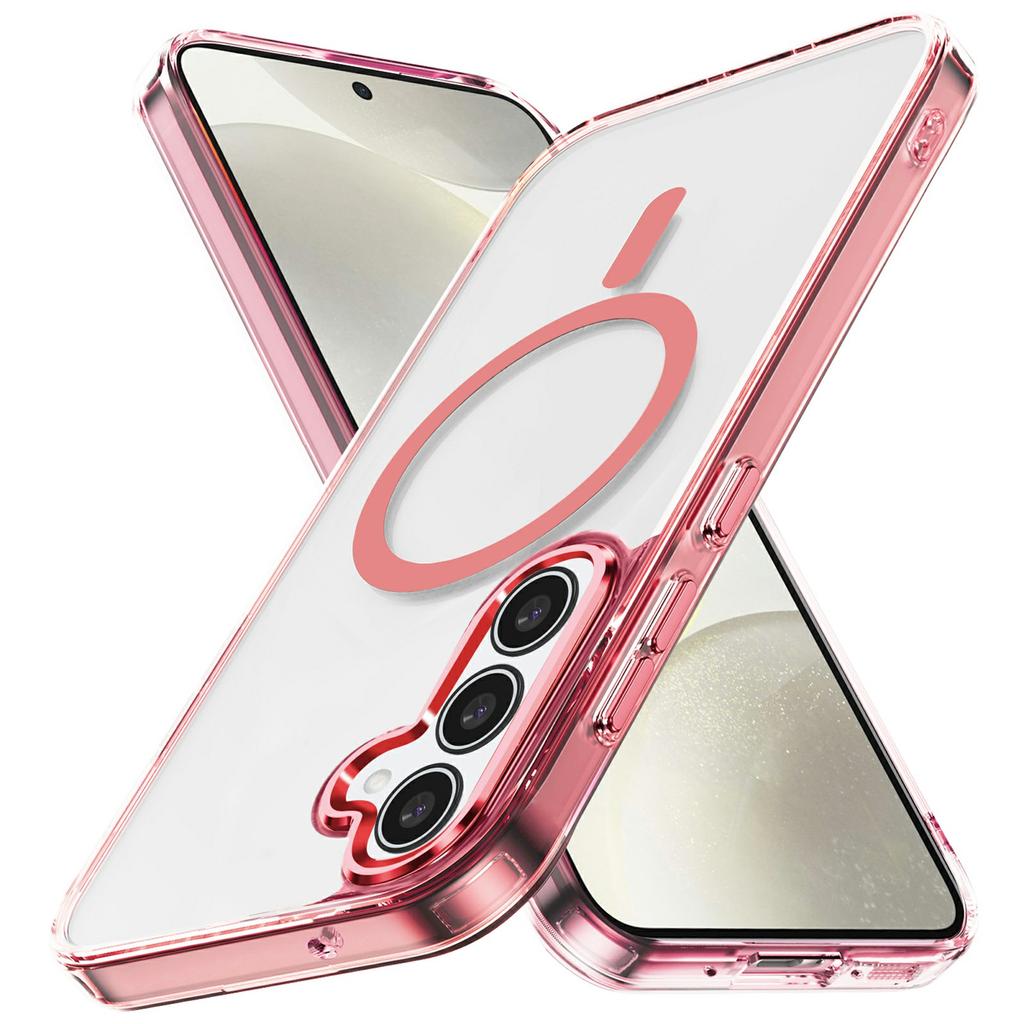 For Samsung Galaxy S24 FE Case Compatible with MagSafe TPU+PC Transparent Phone Cover