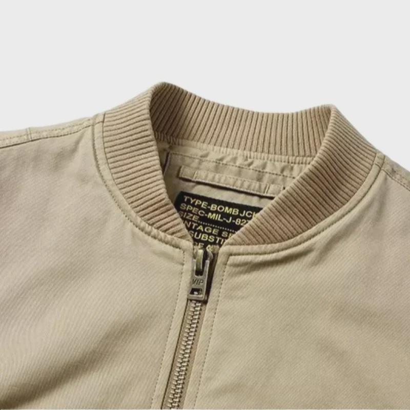 Men's Oversized Bomber Jacket - Casual Spring/Autumn Baseball Style