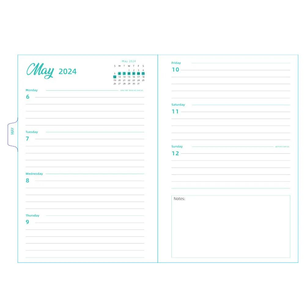 2025 A5 Weekly Planner Notebook Spiral Bound Monthly Planner Calendar Planner for Office School