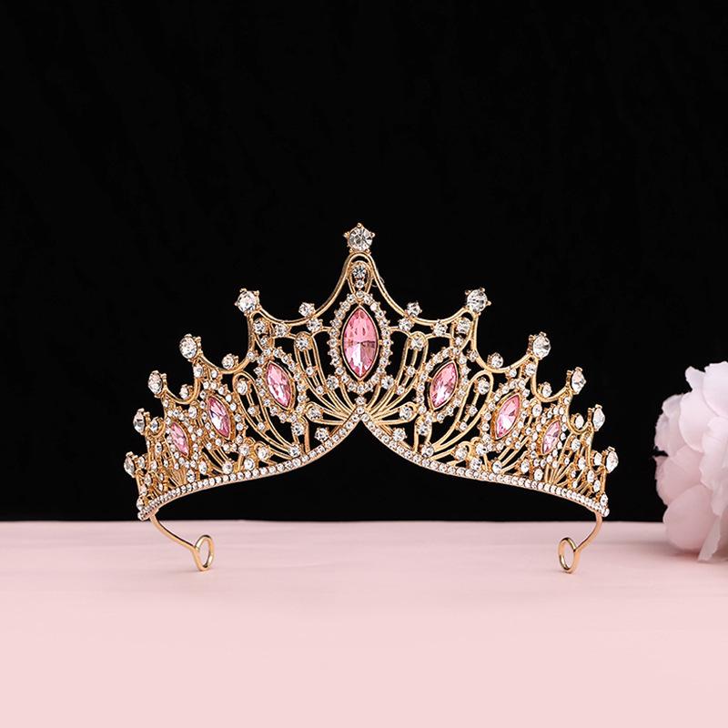 Children's Rhinestone Princess Crown Hairband - Bridal Headpiece & Korean-Style Headwear for Girls
