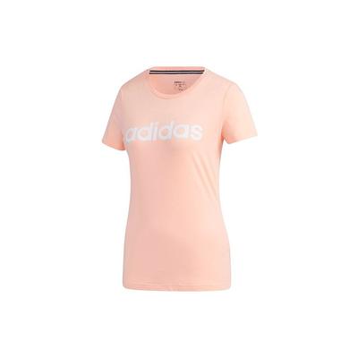 Camiseta Esportiva Casual com Estampa de Letras Neo Gola Redonda Feminina Rosa GJ7931