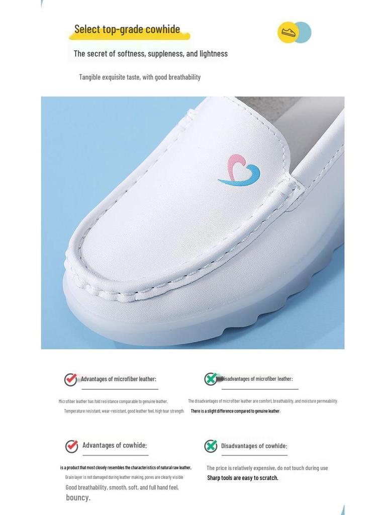 Women's Non-Slip White Nurse Shoes - Breathable, Anti-Odor, Soft Sole for Comfort, Flat Heel, Ideal for Medical Care and All-Day Wear