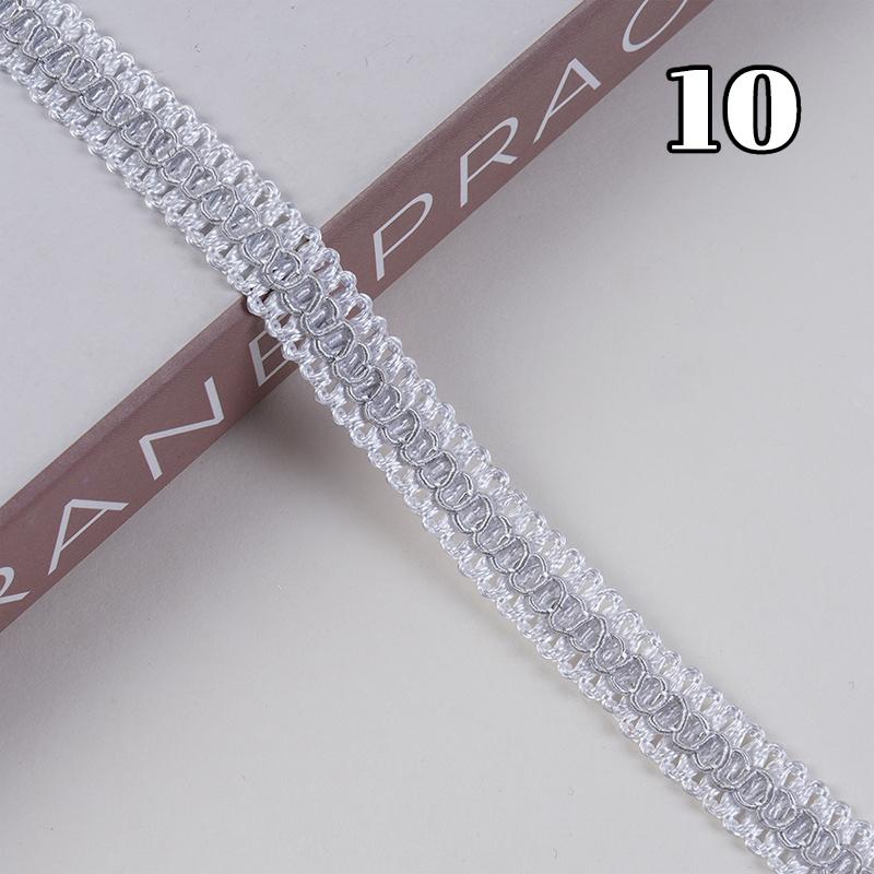 12m Braided Sewing Lace Curtain Stitching Trim 1.2cm Width Multicolor Edge Accessories for Sofa Pillow Carpet Home Textile DIY