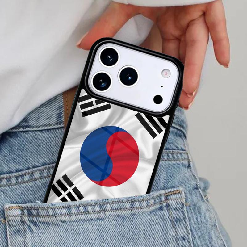 

South Korea Flag soft Phone Case for iPhone 17ProMax 12 13 14 15 16e 17 Pro Max Plus Air Cover iPhone17 Pro