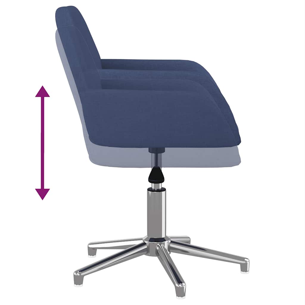 Office Chair Swivel Blue Fabric