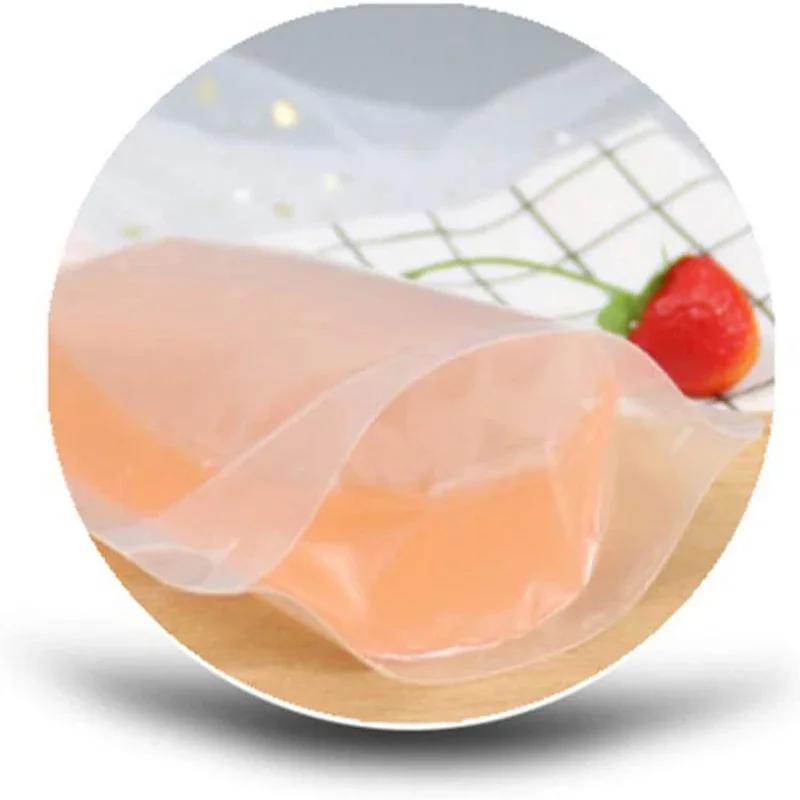 50/100PCS Clear Drink Pouches Packaging Liquid Bag With Nozzle Stand Up Sealed Suction Nozzle Bag Milk Tea Juice Bag Print Logo