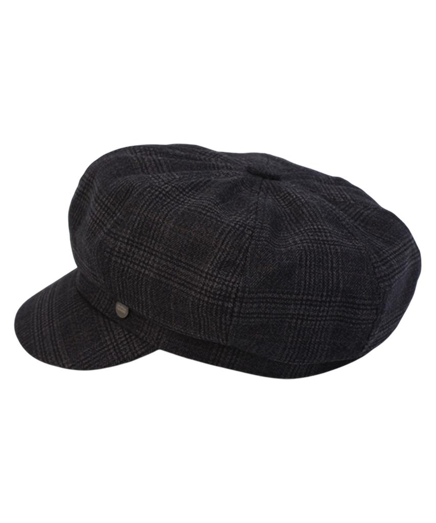Yunibeosyeolkemiseuteuli Glencheck Logo Black Newsboy Cap