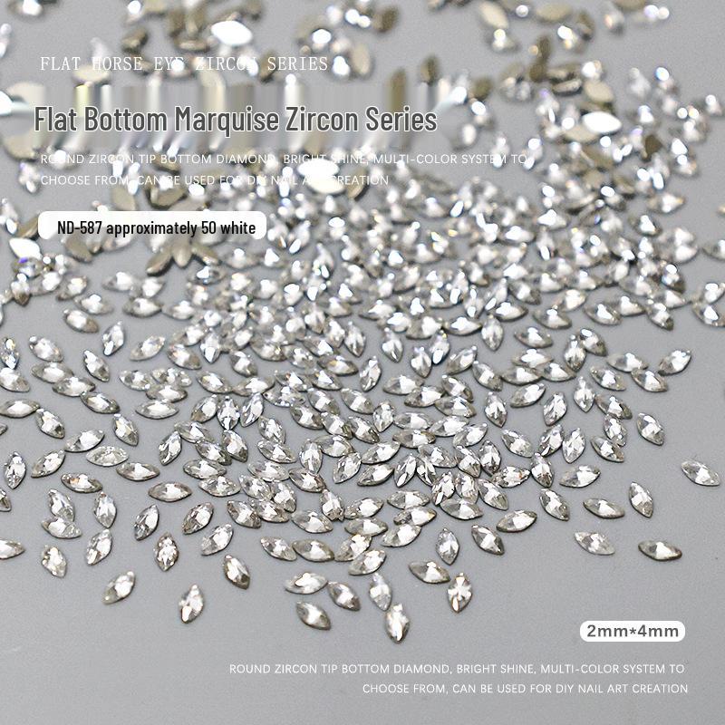 

50 шт. Мини Маркиз 5A Циркониевые стразы для нейл-арта
