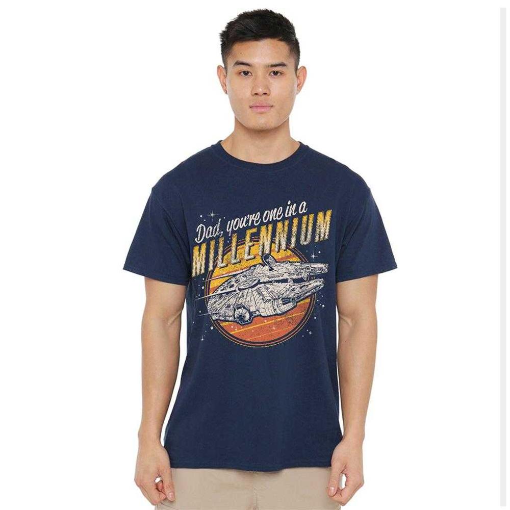 Star Wars Unisex Adult Dad One In A Millennium T-Shirt