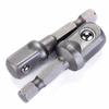 3Pcs Drill Socket Adapter Extension Set Small 1/4" 3/8" 1/2" Wind Batch Socket Adapt Your Power Drill to High Torque