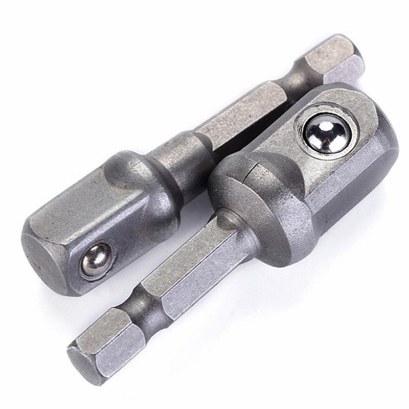 3Pcs Drill Socket Adapter Extension Set Small 1/4" 3/8" 1/2" Wind Batch Socket Adapt Your Power Drill to High Torque