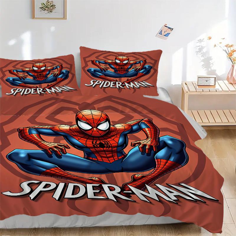 Spiderman Hero Print 3Pcs Bedding Setduvet Cover With 2 Bedropillowcase Home Birthday Gift