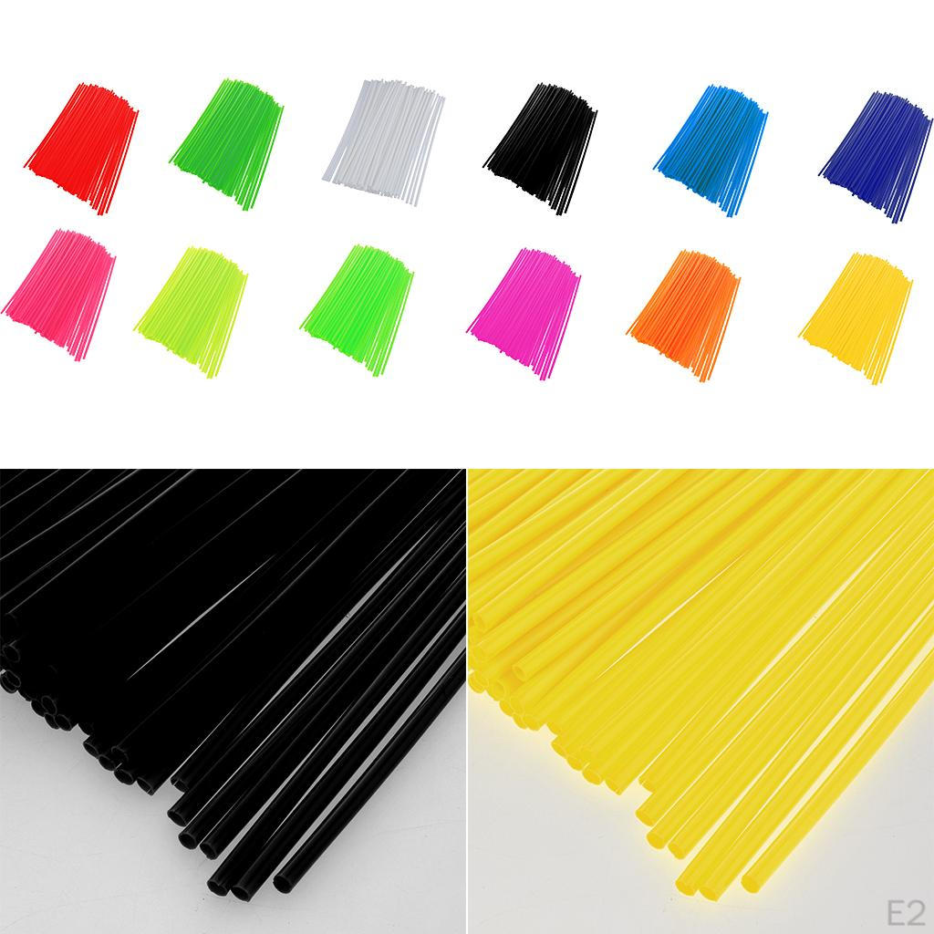 12 Colors Spoke Covers, Wraps, Skins, Coats for Bike Spokes ( 72PCS )