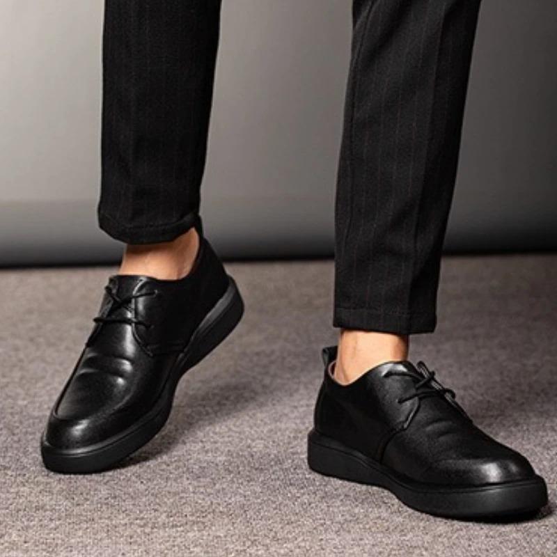 Fashion Men's Casual Leather Shoes High Quality Cowhide Dress Shoes Business Leather Shoe Comfort Slip-on Loafers Soft Leather Men Shoes