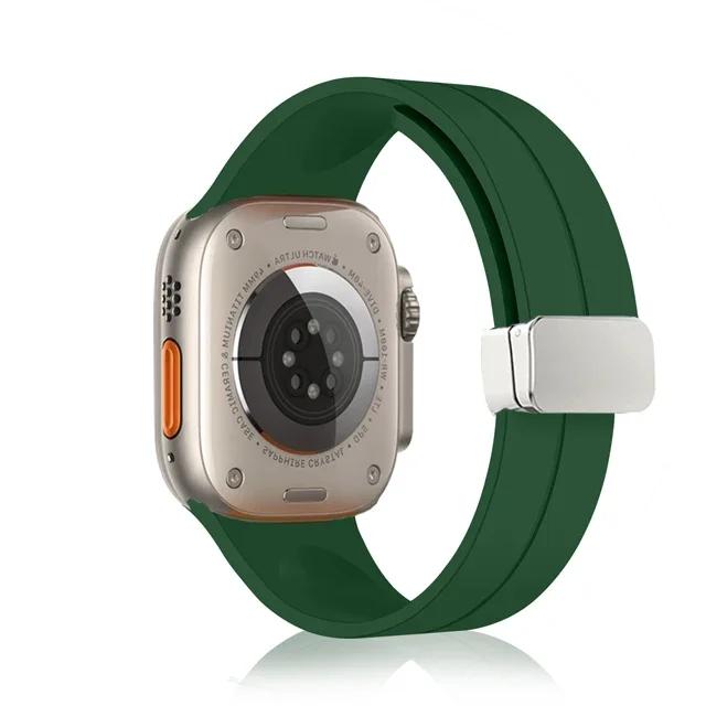 Curea Magnetică din Silicon Pentru Apple watch band 44mm 45mm 49mm 40mm 41mm 42mm 38mm correa Brățară iWatch Seria 7 8 se 6 9 ultra 2