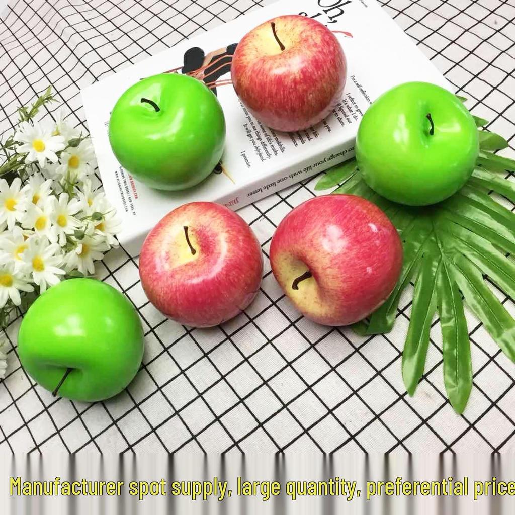 Simulated Fruit Model: Fake Apple for Early Childhood Education and Photography Props
