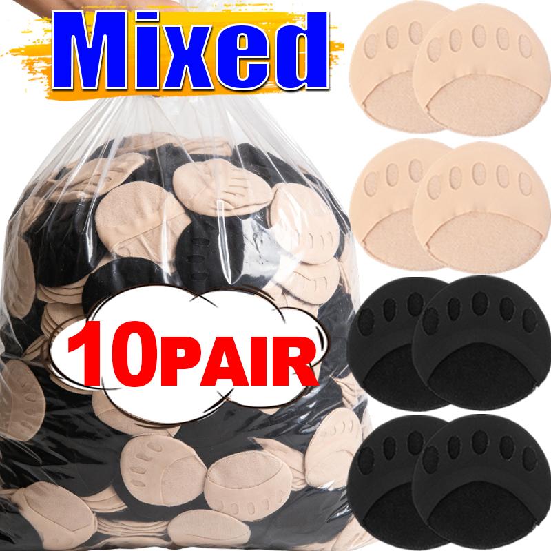 2/20pcs Five Toes Forefoot Pads for Women High Heels Half Insoles Invisible Foot Pain Care Absorbs Shock Socks Toe Pad Inserts