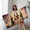 Korean Kpop Group A-Aespas Microfiber Printed Beach Towel Mountain Climbing Yoga Beach Swimming Running Absorbent Soft Towel