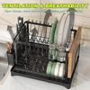 2Tier Dish Racks for Kitchen Counter Multifunctional Dish Drying Rack Large Capacity Metal Kitchen Dishes Drying Rack Plate Org