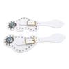 2Pcs Spur Strap Set Artificial Leather Rhinestone Decorations Adjustable Spur Holder for Cowboys
