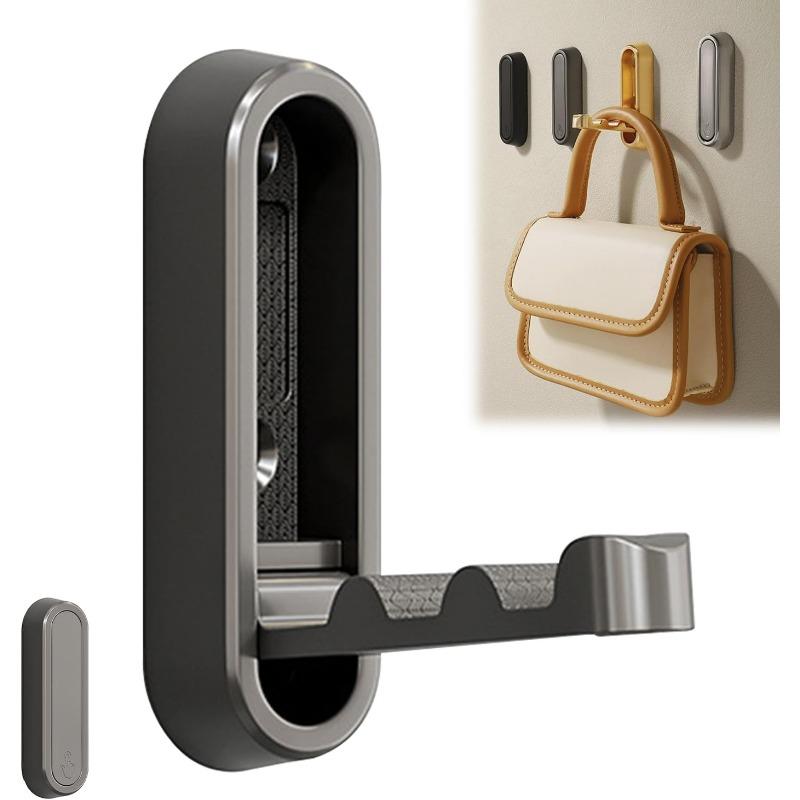 Goldene Faltbare Haken zum Aufhängen an der Wand, Metall Schwerlast Wandhaken Platzsparend für Handtuch, Mantel, Tasche, Saug-Haken ohne Bohren für Badezimmer, einfache Installation