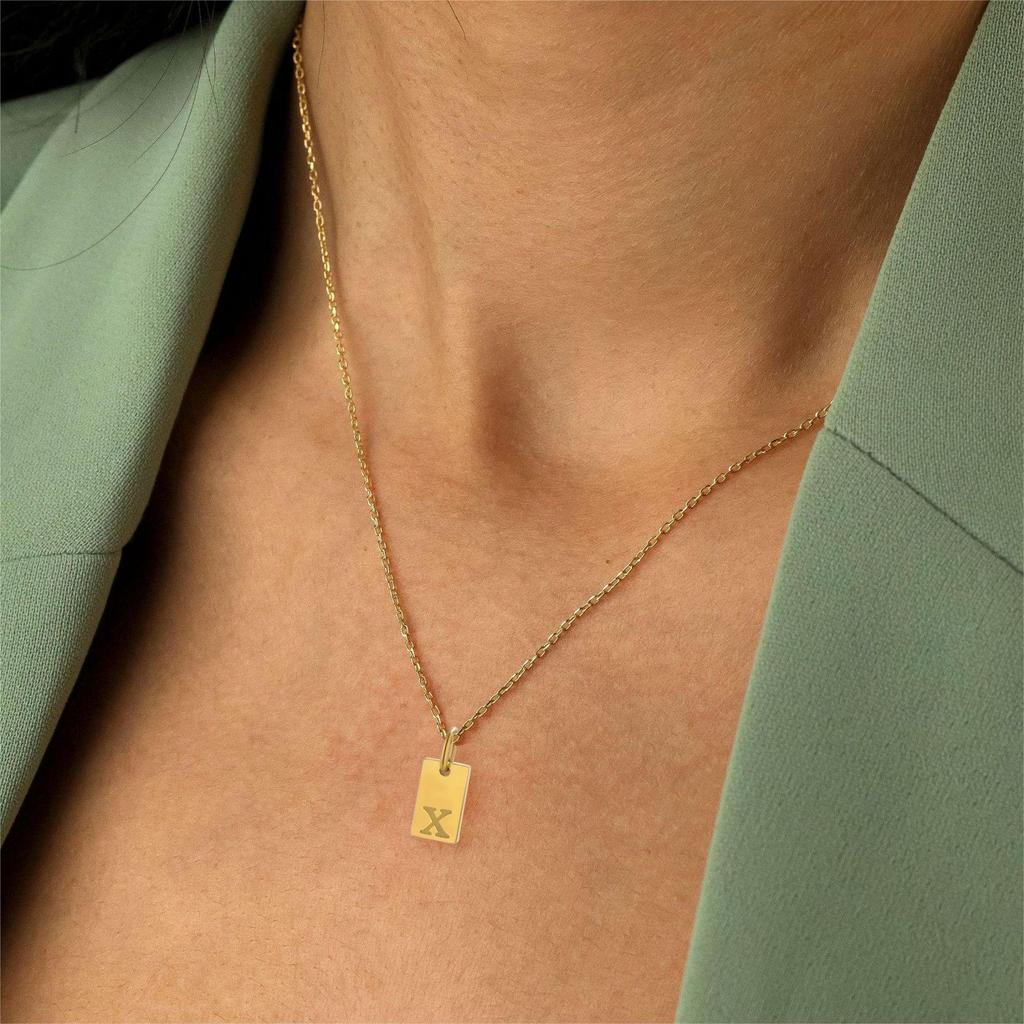 Gold-Plated Alphabet Pendant Accessories – 26 English Letters Stainless Steel for DIY Jewelry