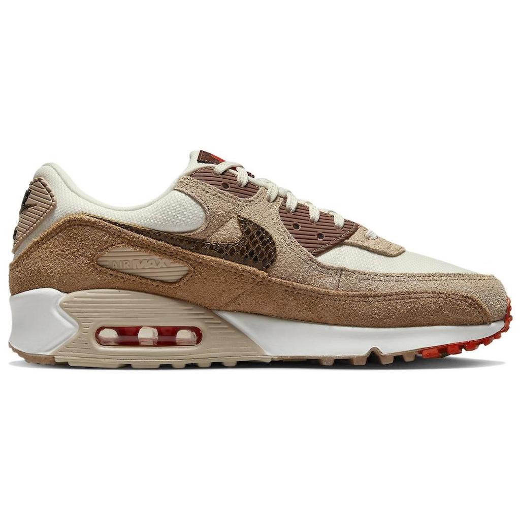 Nike Air Max 90 AMD Brown Snakeskin Women Sneakers Pale-Ivory Summit-White Oatmeal DX9502-100