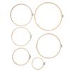 6Pcs Embroidery Hoops Circle CrossStitch Hoop Ring Wooden Frame CreamColoured DIY Tools