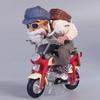 Set of 2 Dragon Ball figures featuring Son Goku and Kame-Sennin on a motorcycle, 13cm, no box. A great gift for kids, anime, car decorations, souvenir