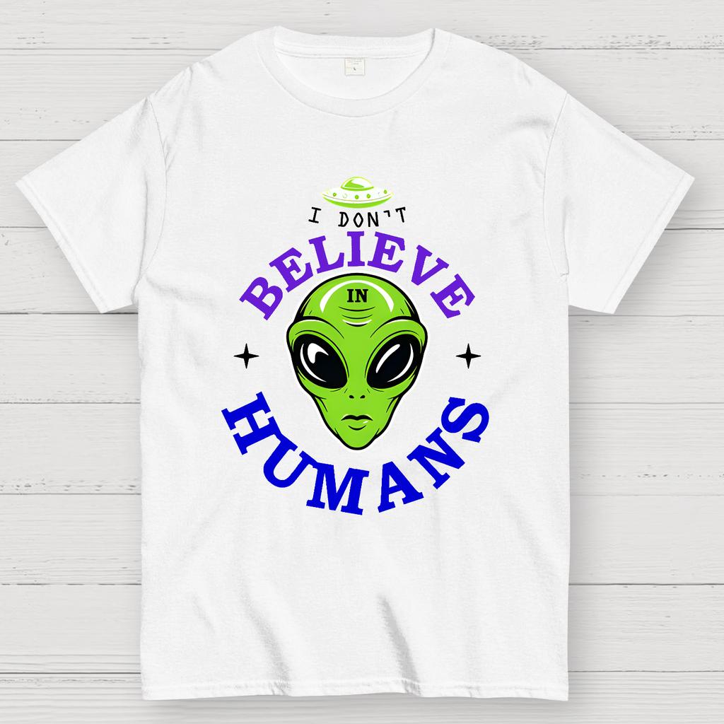 I Don't Believe in Humans Cotton Summer Casual Cool Loose T-Shirt