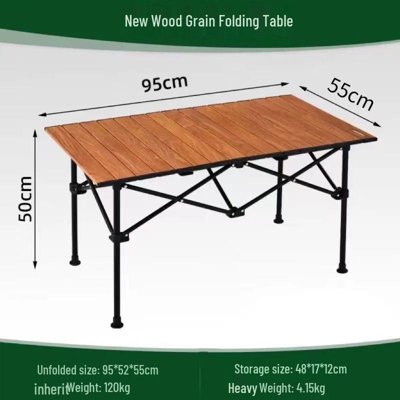 Portable Outdoor Folding Table & Moon Chair Set - Complete Camping & BBQ Gear