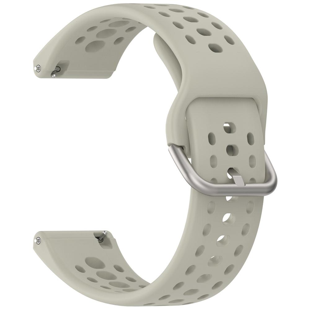 

силиконовый ремешок для часов для Huami Amazfit Bip 6 мягкий и прочный ремешок для браслета Amazfit Bip 6 с серебристой пряжкой бежевый