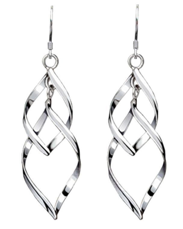 

Hot Sale Elegant Clear Copper Plated Twist Drop Long Earring Earrings Fashion Zircon Wedding Brincos Grandes Fashion Mulheres