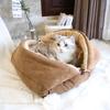 Winter Insulated Cat Bed Pet Pad Foldable Cat Sleeping Pad Lamb Fleece Dog Pad Warm Blanket Large-sized Sleeping Bag Detachable