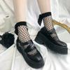 Lolita Socks Women's Medium Tube Ins Fishnet Stockings Short Simple Bow Jk Student Cute Socks Sexy