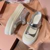 Zhao Ruth has the same platform Mary Jane shoes for women's summer 2025 new muffin big head ugly cute single shoes versatile little white shoes