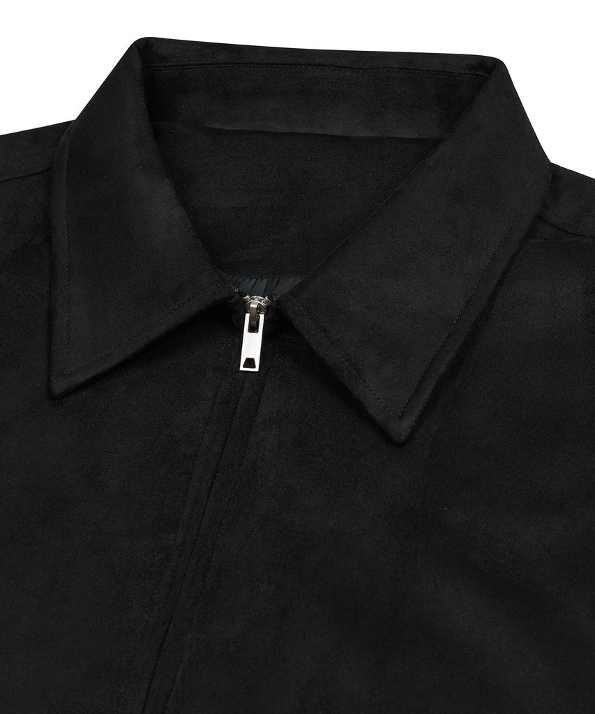Standarderror 87-Stan009 [Renewal] Standard Blouson Suede Jacket Black (C Type)