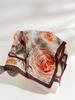 Classic retro spring new 111 mulberry silk square scarf premium light luxury national style double crepe lace silk scarf women's accessories
