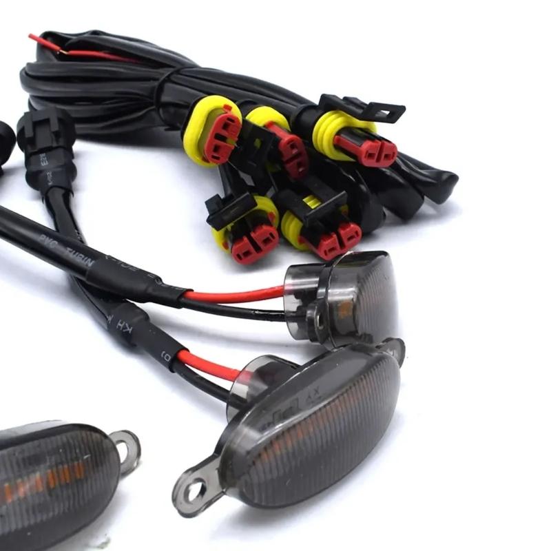Universal Automotive Front Grill Lights Yellow Amber Lens Design Energy Efficient 12V Daytime Running Grill Light