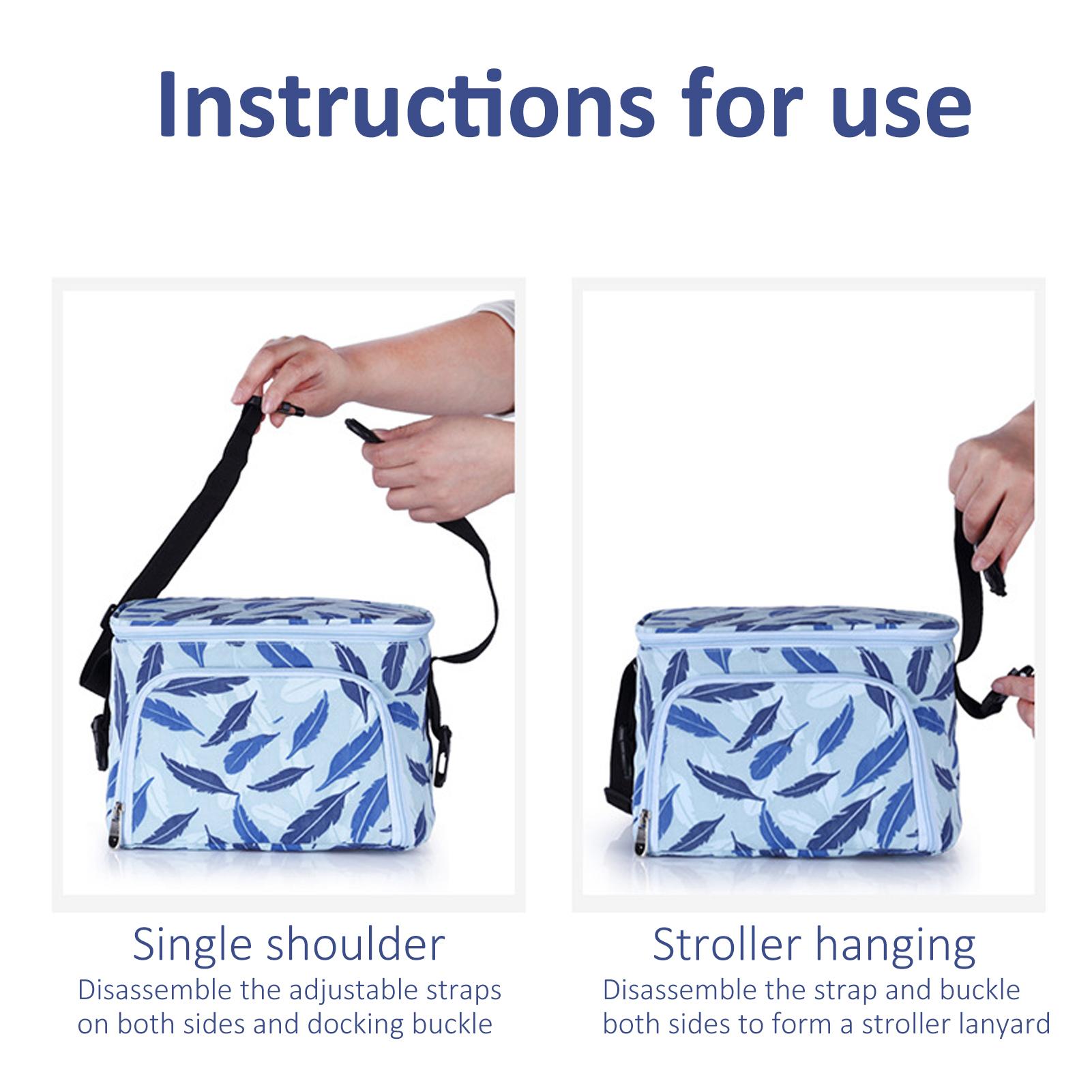 Multi Functional Diaper Bag Insulated Waterproof Baby Feeding Bottle Clothes Bag(Blue )