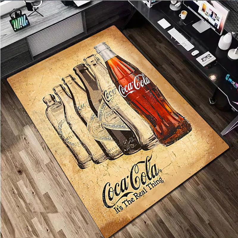 Coca Cola Print Rug - Home Decoration Carpet For Living Room Bedroom Flooring Computer Chair Area Rug