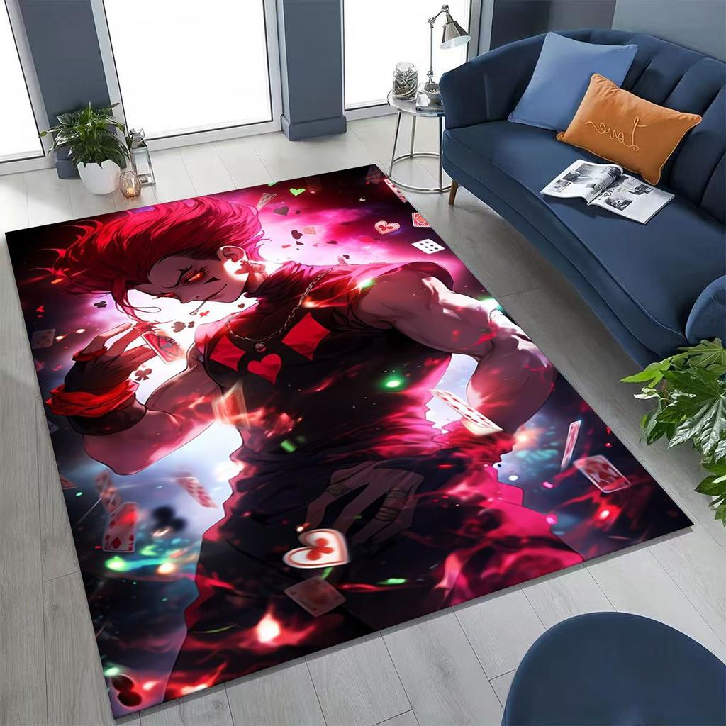 Anime HUNTER X HUNTER HXH Gon Freecss Killua Cartoon Rug for Bedroom Living Room Sofa Home Doormat Decor,Kids Non-slip Floor Mat