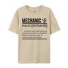 Mechanic Funny Definition Tshirt Tops  Tees Special All Cotton Normal T Shirt Letter Text Printed TShirt