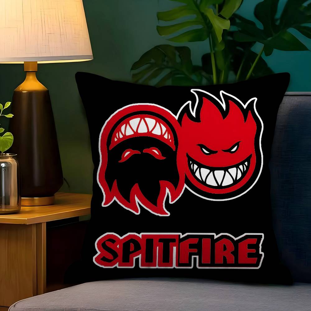 Logo Skateboard S-Spitfire Cushion Cover Pillow Cover Decor Pillowcase Printed Cushion Case For Couch