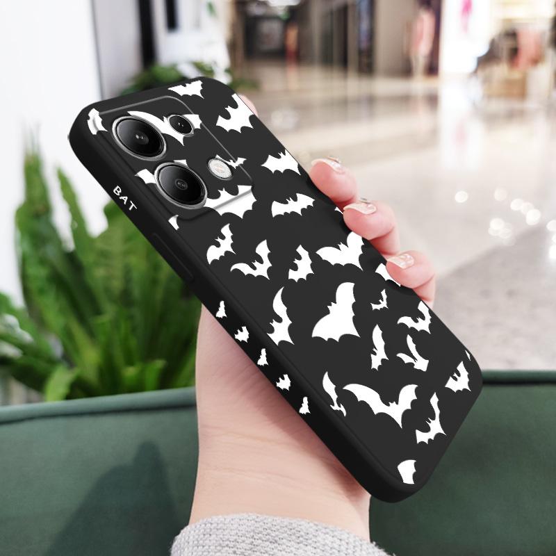 

Dark Bat Phone Case For Xiaomi Redmi Note 13 12 12S 11 11S 10 10S 9 9S Pro Plus 4G 5G Liquid Silicone Cover Redmi Note13 4G чёрный