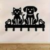 Black Iron Key Holder Wall Hook for Dogs Cats