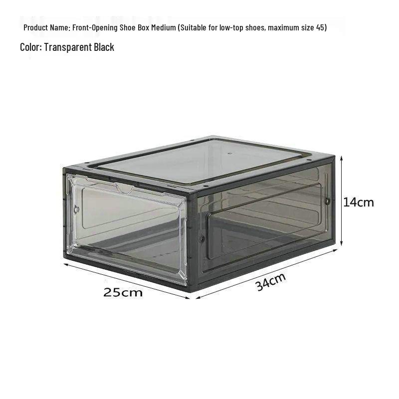 Magnetic Clear Hard Plastic Drawer Shoe Box - Space-Saving Thickened Shoe Storage Rack