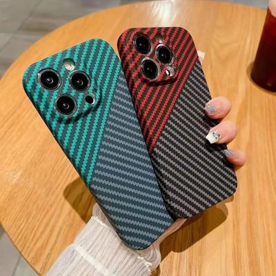 Fashion Carbon Fiber Pattern Matte Case for IPhone 15 Pro Max 14 13 11 12 Ultra Thin Full Cover Protection Phone Cover