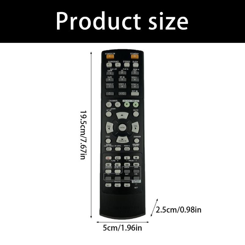 Ergonomic Remote Control for PRC124 AVs Surround Receiver Comfortable Grip ABS Intuitive Button Layout for Easy Daily