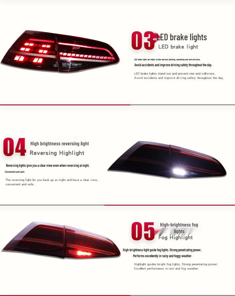 Volkswagen Golf 7 & 7.5 R-Line LED Taillights with Dynamic Turn Signal
